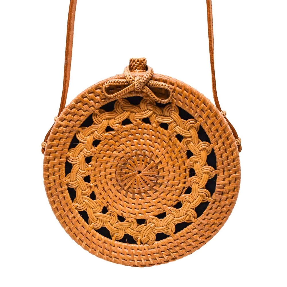 Poppy + Sage Fiona Rattan Circle Bag